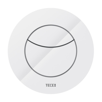 TECE 9240981 Пневматическая дистанционная пластиковая панель (кнопка) смыва унитаза TECEflushpoint для двойной системы смыва, круглая, белая