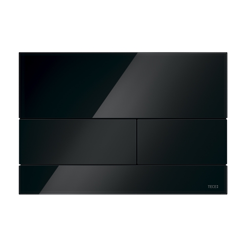 ТЕСЕ 9240809 Стеклянная панель (кнопка) смыва для унитаза TECEsquare, стекло черное, клавиши черные
