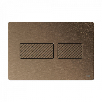 TECE 9240435 Стальная панель (кнопка) смыва для унитаза TECEsolid с текстурированной поверхностью для системы двойного смыва, бронза с текстурой ромбы