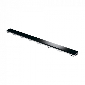 Стеклянная панель TECEdrainline для душевого канала, прямая, стекло черное