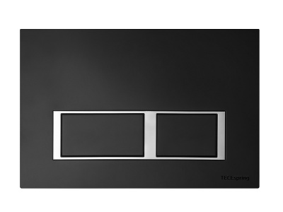 ТЕСЕ S955202 Инсталляция в комплекте с черной матовой с хромированным контуром пластиковой панелью (кнопкой) смыва TECEspring V и застенным модулем TECEspring для подвесного унитаза