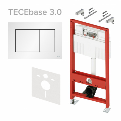 Комплект TECEbase 3.0 с панелью смыва TECEnow, белый матовый
