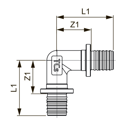 Уголок соединительный TECEspring AX