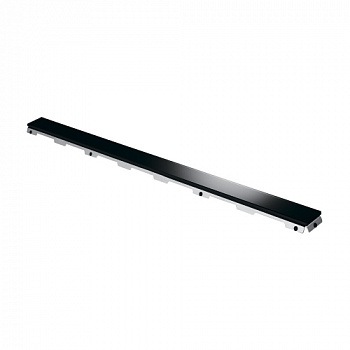 Стеклянная панель TECEdrainline для душевого канала, прямая, стекло черное, 1000 мм, 601092