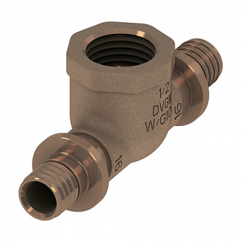 ТЕСЕ 709808 Тройник TECEflex 63 x Rp 1 1/2" x 63, с внутренней резьбой, бронза