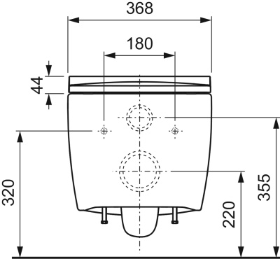 Унитаз ТЕСЕпео с крышкой-сиденьем