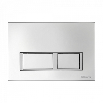TECE 9940201 Пластиковая панель (кнопка) смыва для унитаза TECEspring V, хром глянцевый, контур клавиш хром матовый