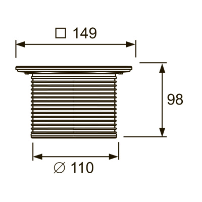 Декоративная решетка TECEdrainpoint S quadratum, 150 мм, в стальной рамке, с монтажным элементом, 3660008
